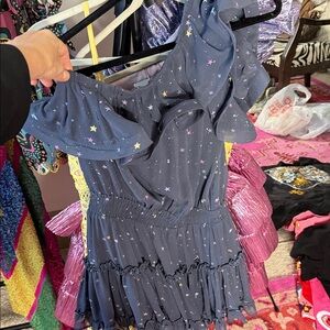 Buddy Love One Shoulder Dress with Starry Design